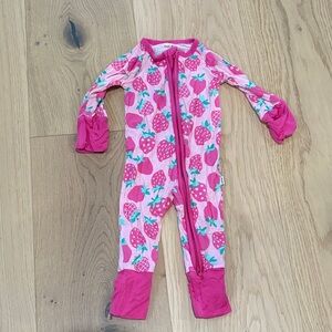 Little Sleepies Pink Strawberry Pajamas